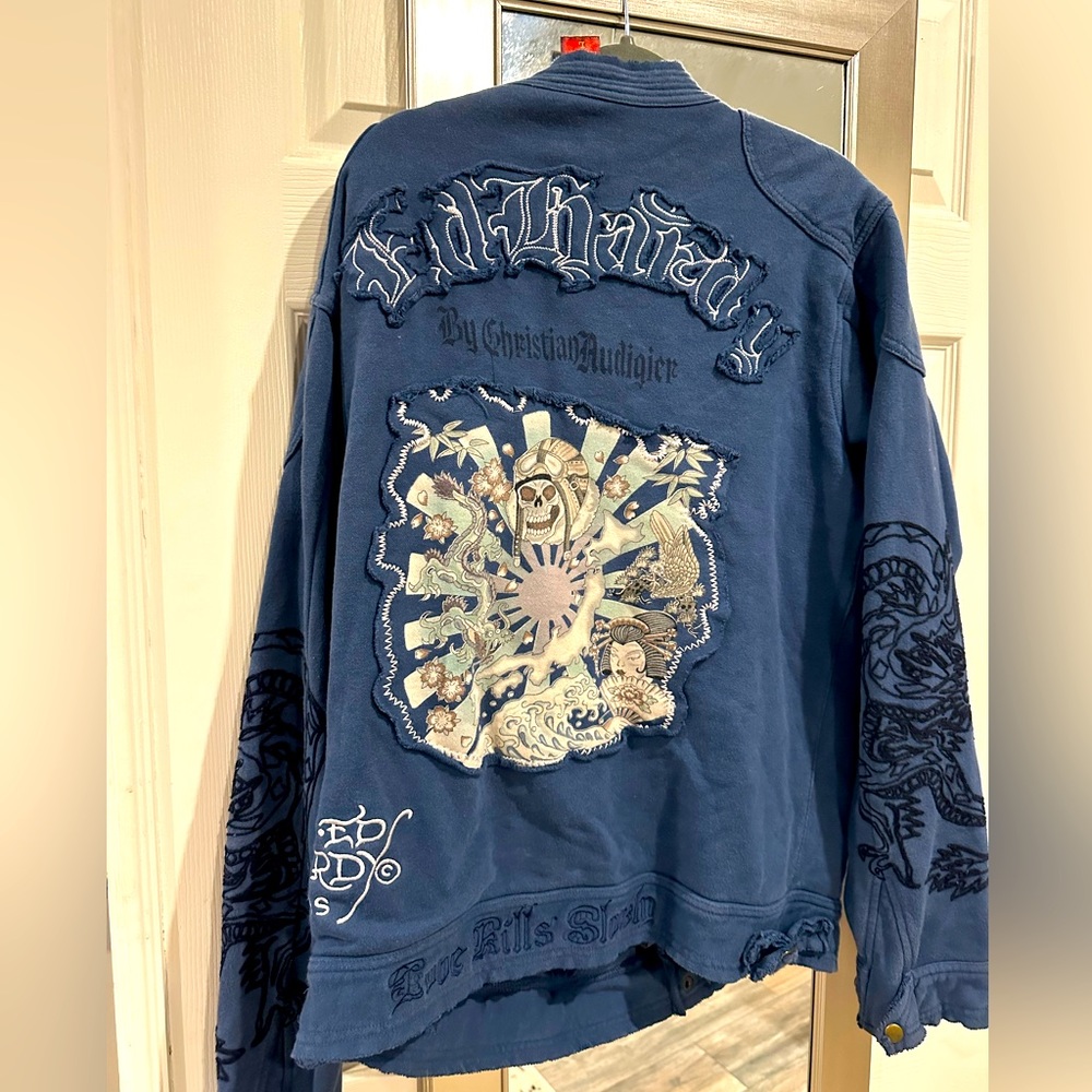 Ed Hardy medium weight zip up